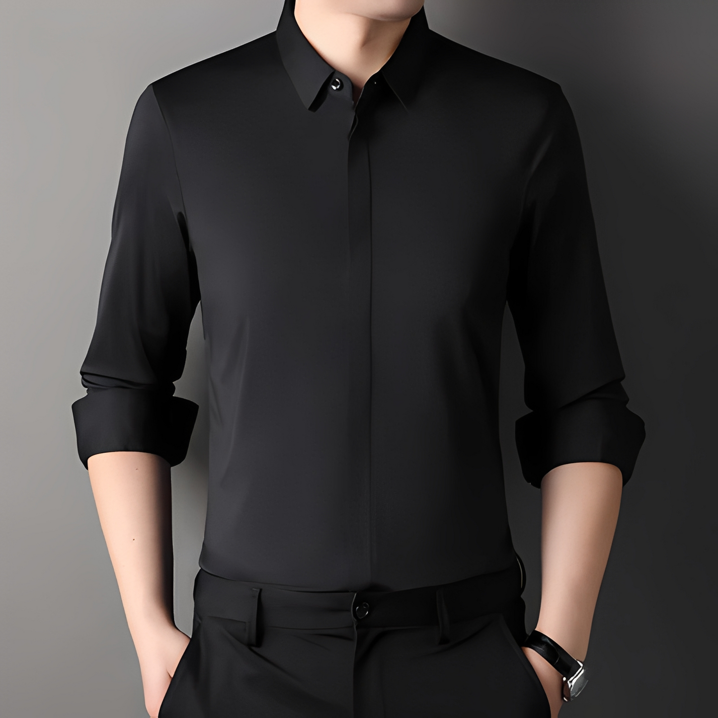 Limuel - Camisa elegante resistente a arrugas para hombre