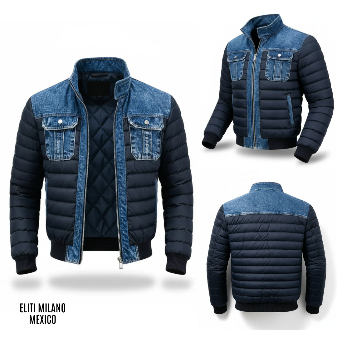 Chamarra Madison| Acolchada Híbrida de Demin