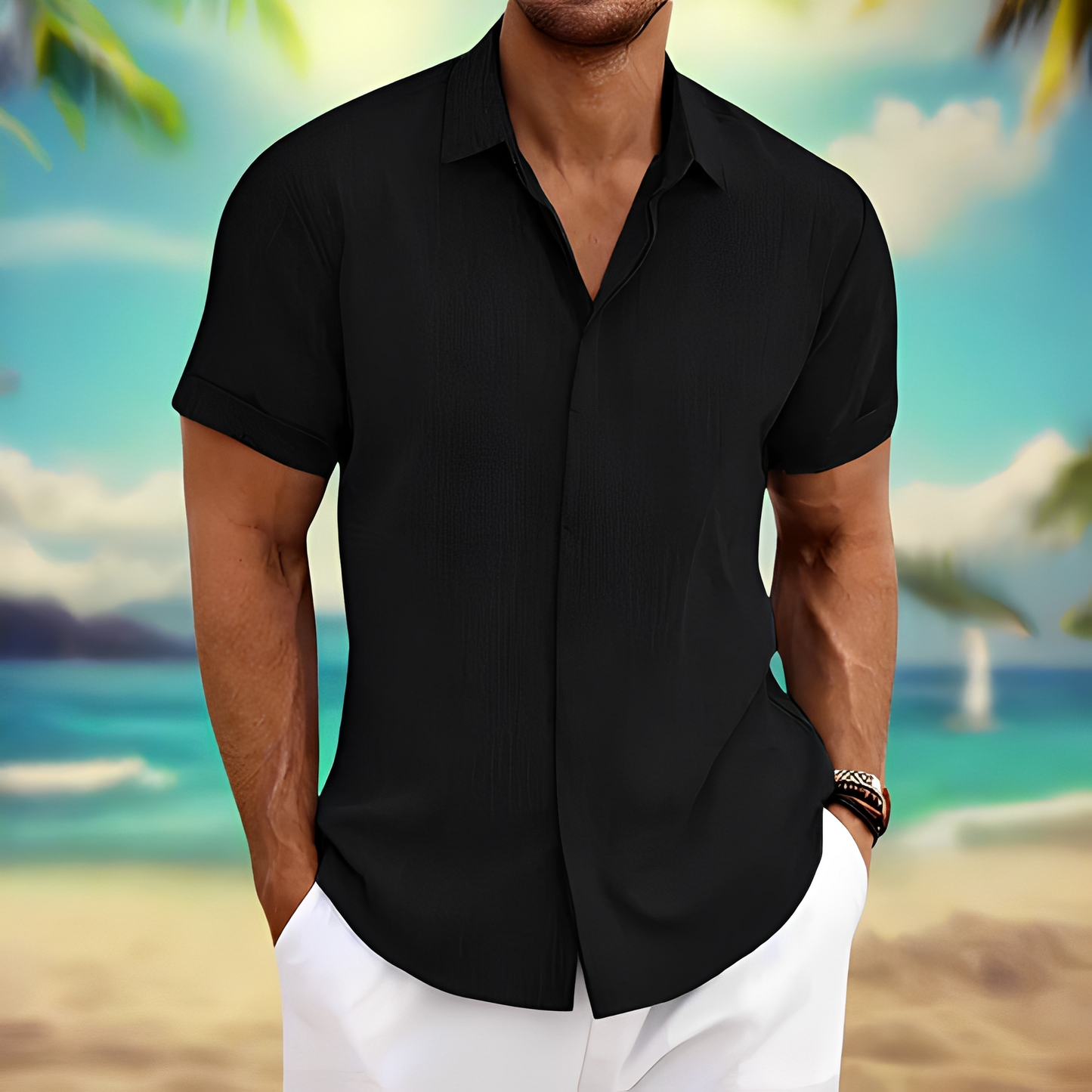 Lance - Camisa informal de verano para hombre