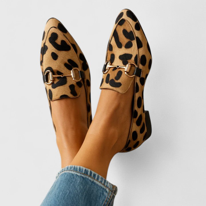 Leticia | Mocasines de verano para mujer con estampado animal ortopédicos