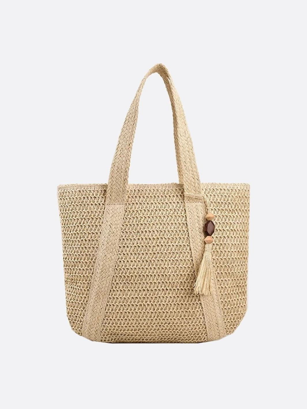 Bolso Tote de Paja con Detalle de Borlas – Shopper Artesanal para el Verano