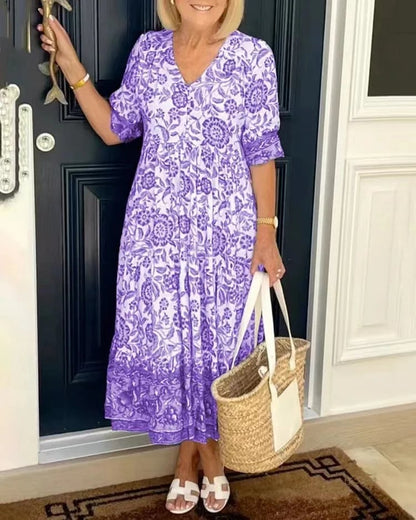 Zoque - Vestido Bohemio Con Cuello En V
