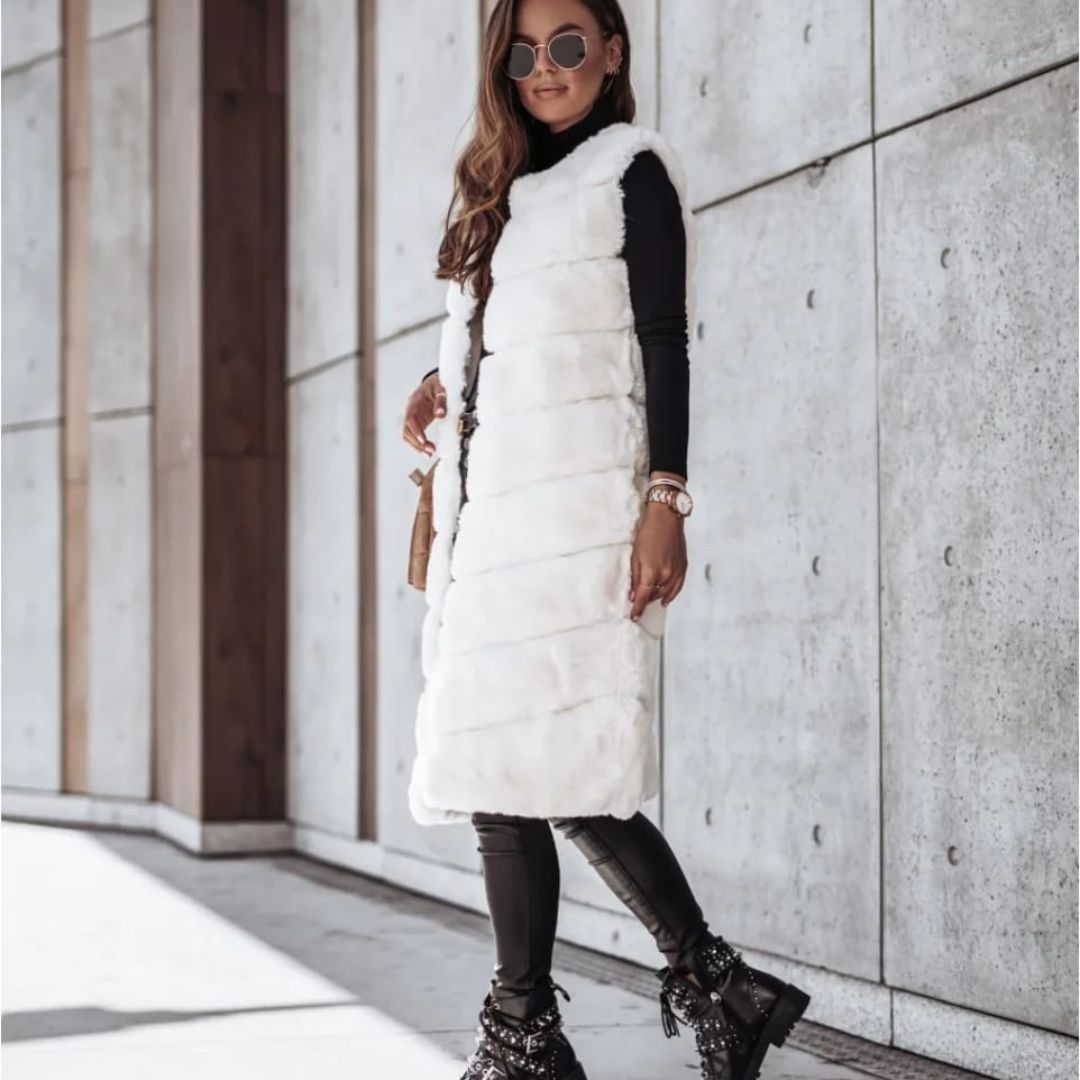 CHALECO IRIS | CORTE MIDI SIN MANGAS