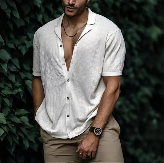 Rowan - Camisa casual de corte holgado para hombres