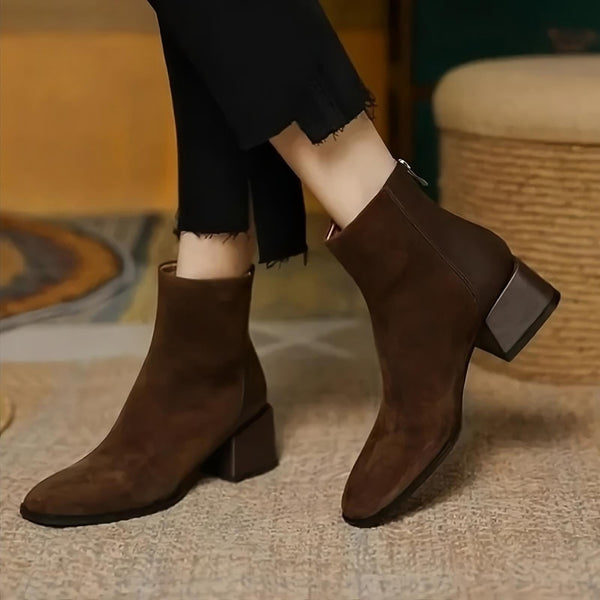 Botas de cuero y ante con tacón | Vanco™