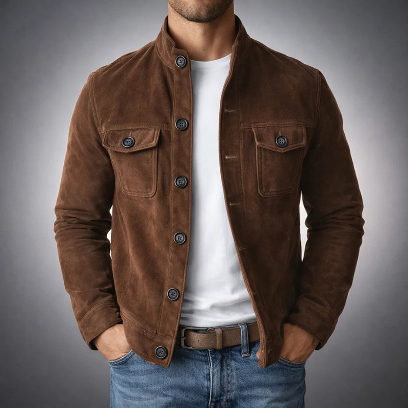 Tommaso | Chamarra de Gamuza Premium