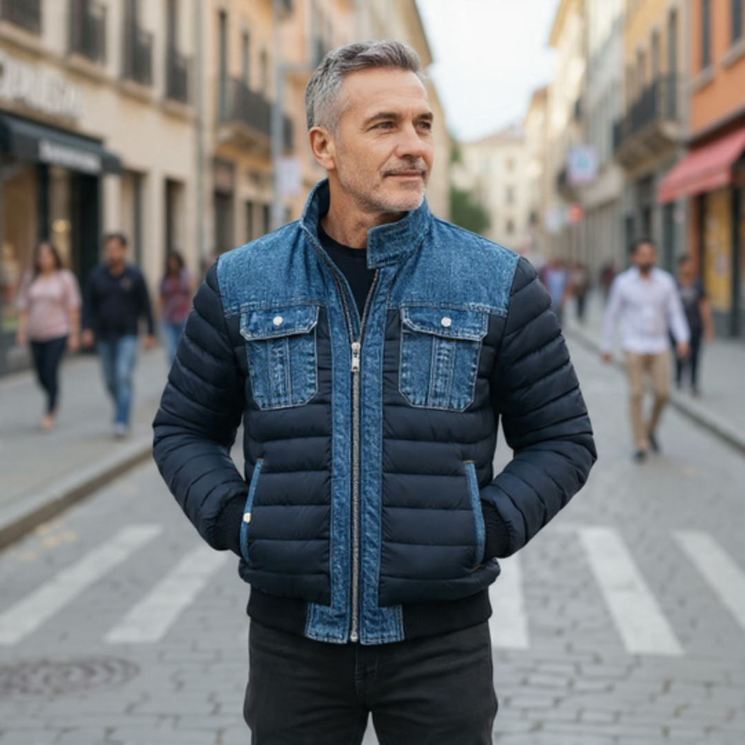 Chamarra Madison| Acolchada Híbrida de Demin