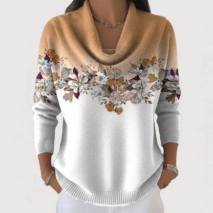 Alba | Floral Turtleneck Sweater