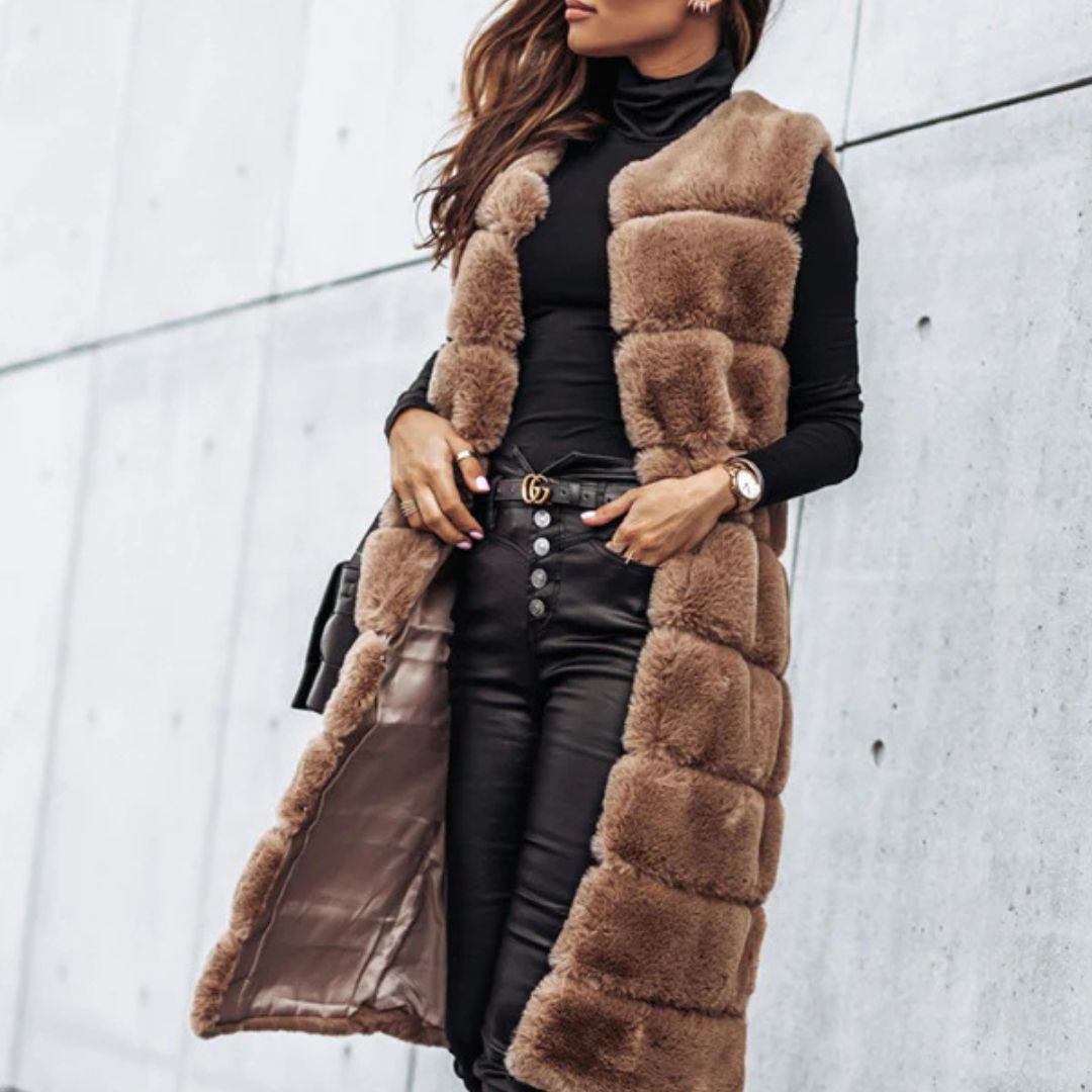 CHALECO IRIS | CORTE MIDI SIN MANGAS