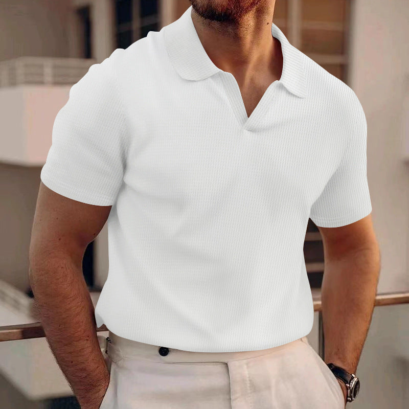 Edward - Polo Casual de Waffle para Hombres