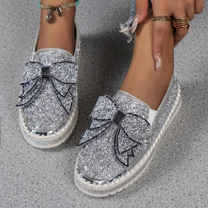 Mocasines brillantes con plataforma y lazo | Insa™