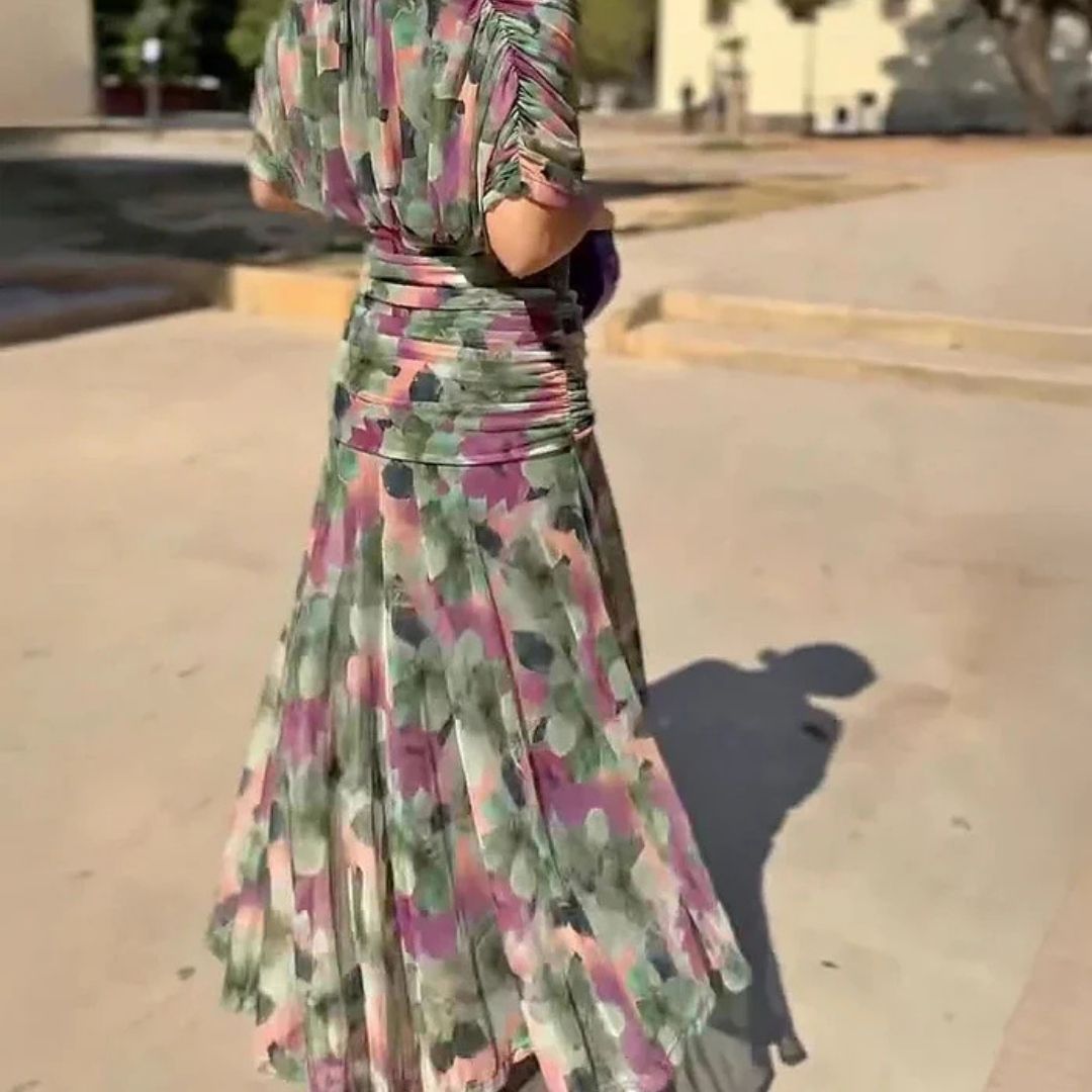 MALVINA - VESTIDO GASA FLORAL