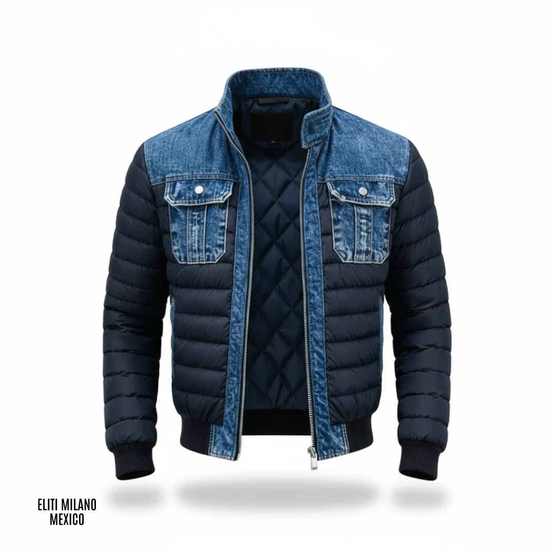 Chamarra Madison| Acolchada Híbrida de Demin