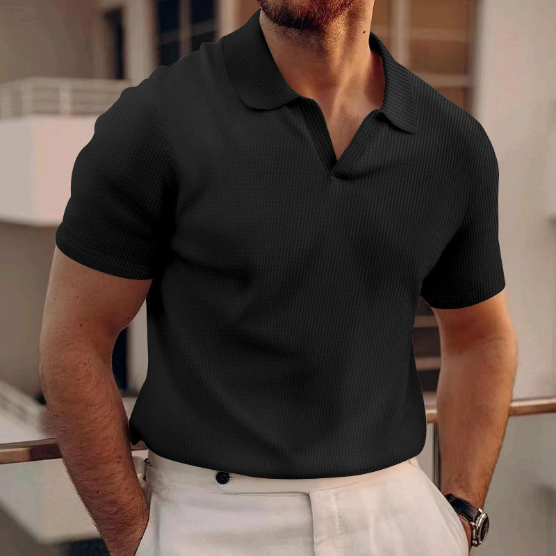 Edward - Polo Casual de Waffle para Hombres