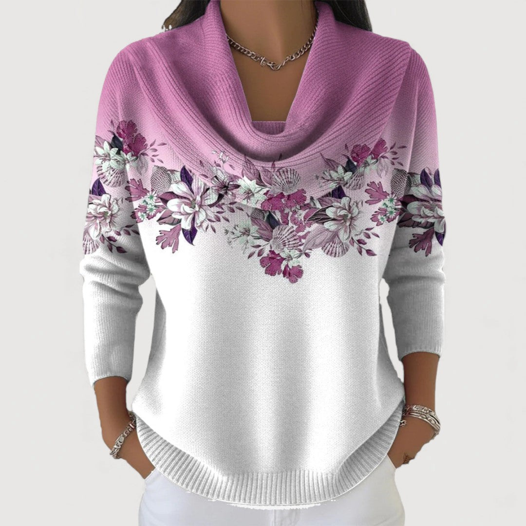 Alba | Floral Turtleneck Sweater