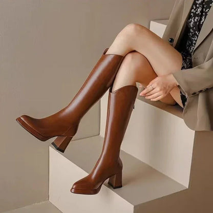 Carla™ | Botas altas de cuero