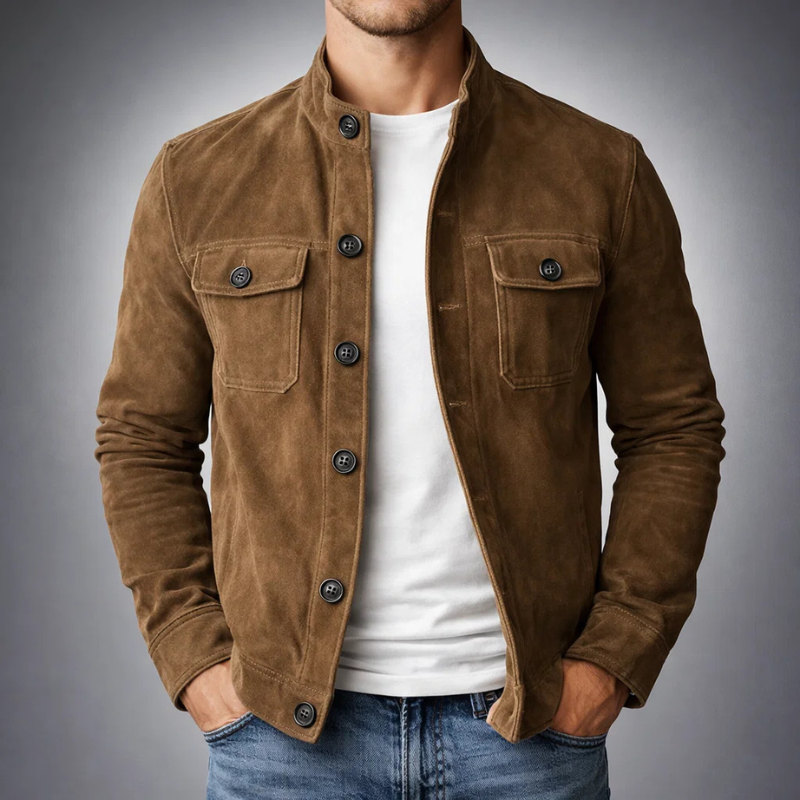 Tommaso | Chamarra de Gamuza Premium