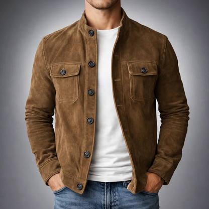 Tommaso | Chamarra de Gamuza Premium