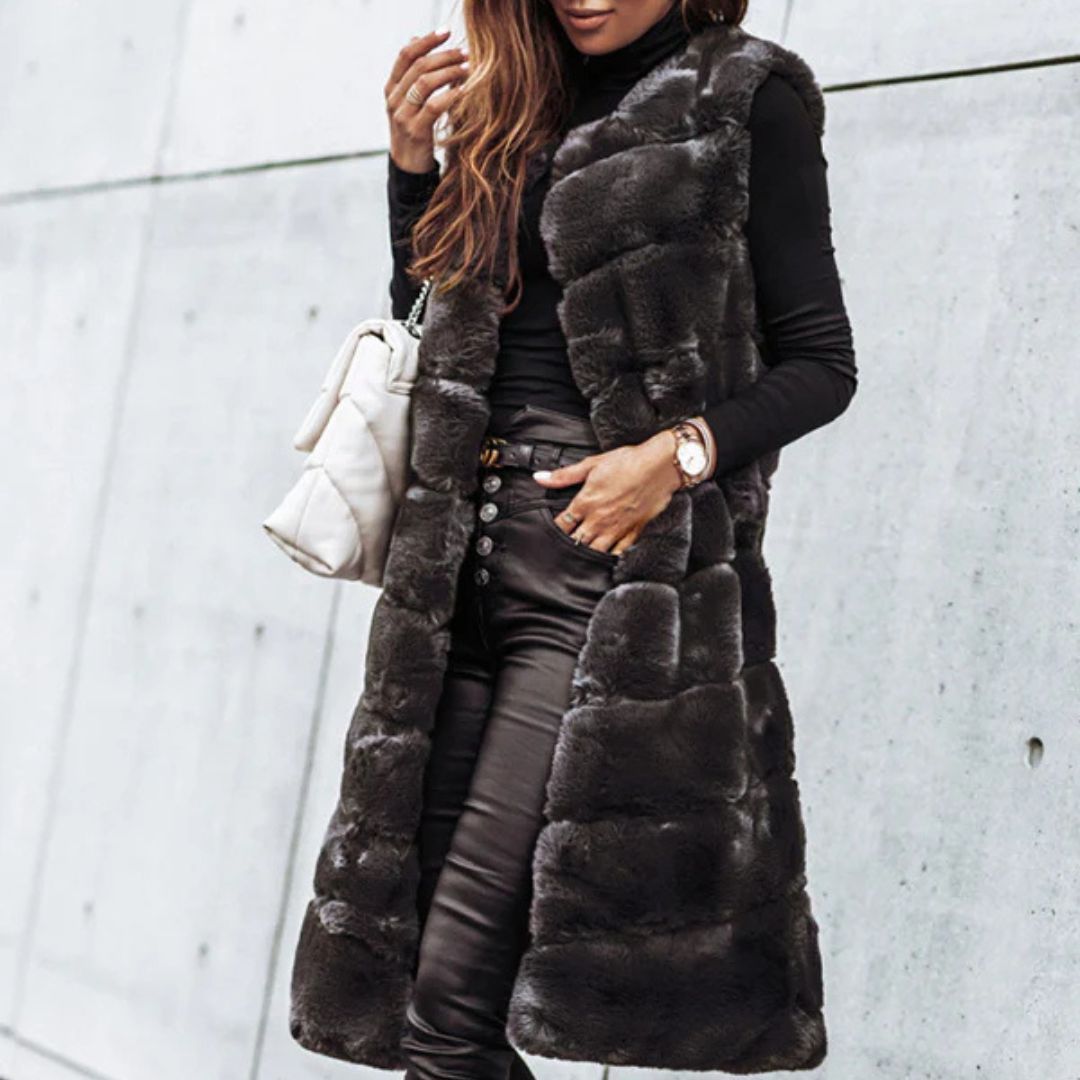 CHALECO IRIS | CORTE MIDI SIN MANGAS