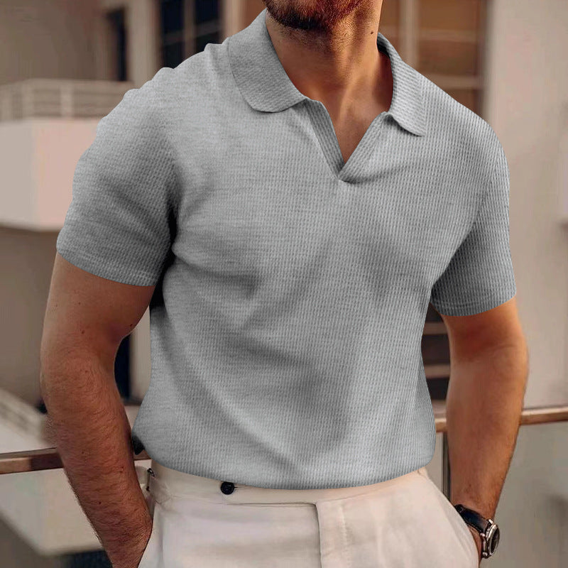 Edward - Polo Casual de Waffle para Hombres