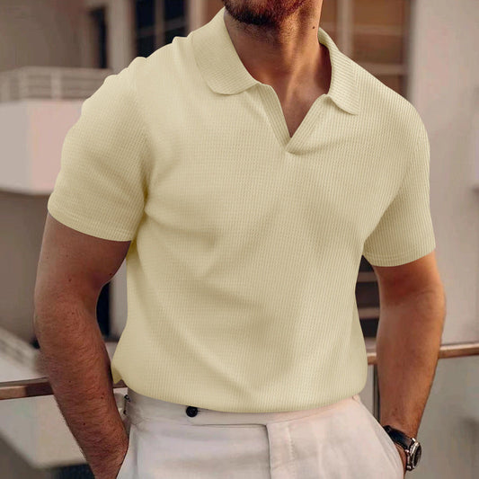 Edward - Polo Casual de Waffle para Hombres