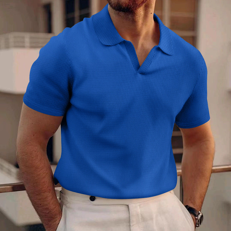 Edward - Polo Casual de Waffle para Hombres