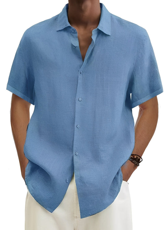 Richard - Camisa casual holgada con botones para hombres