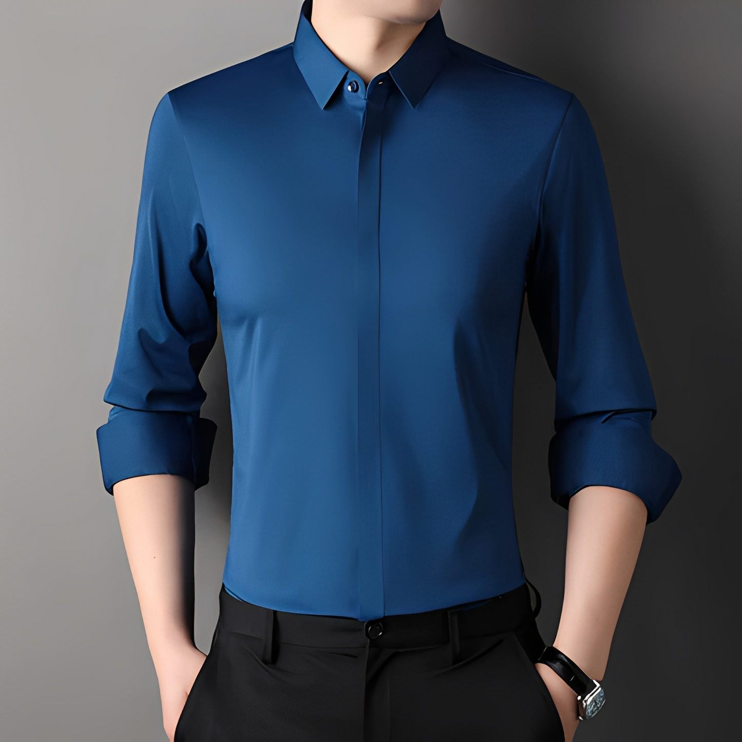 Limuel - Camisa elegante resistente a arrugas para hombre