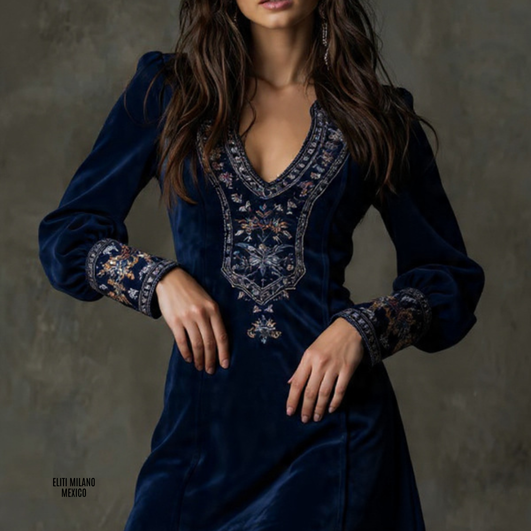 Vestido Canela | Estilo Vintage Bohemio