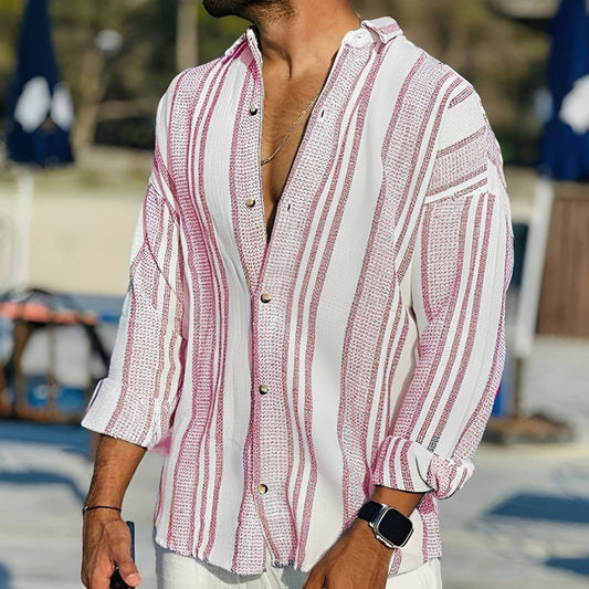 Rocco - Camisa a rayas casual para hombres
