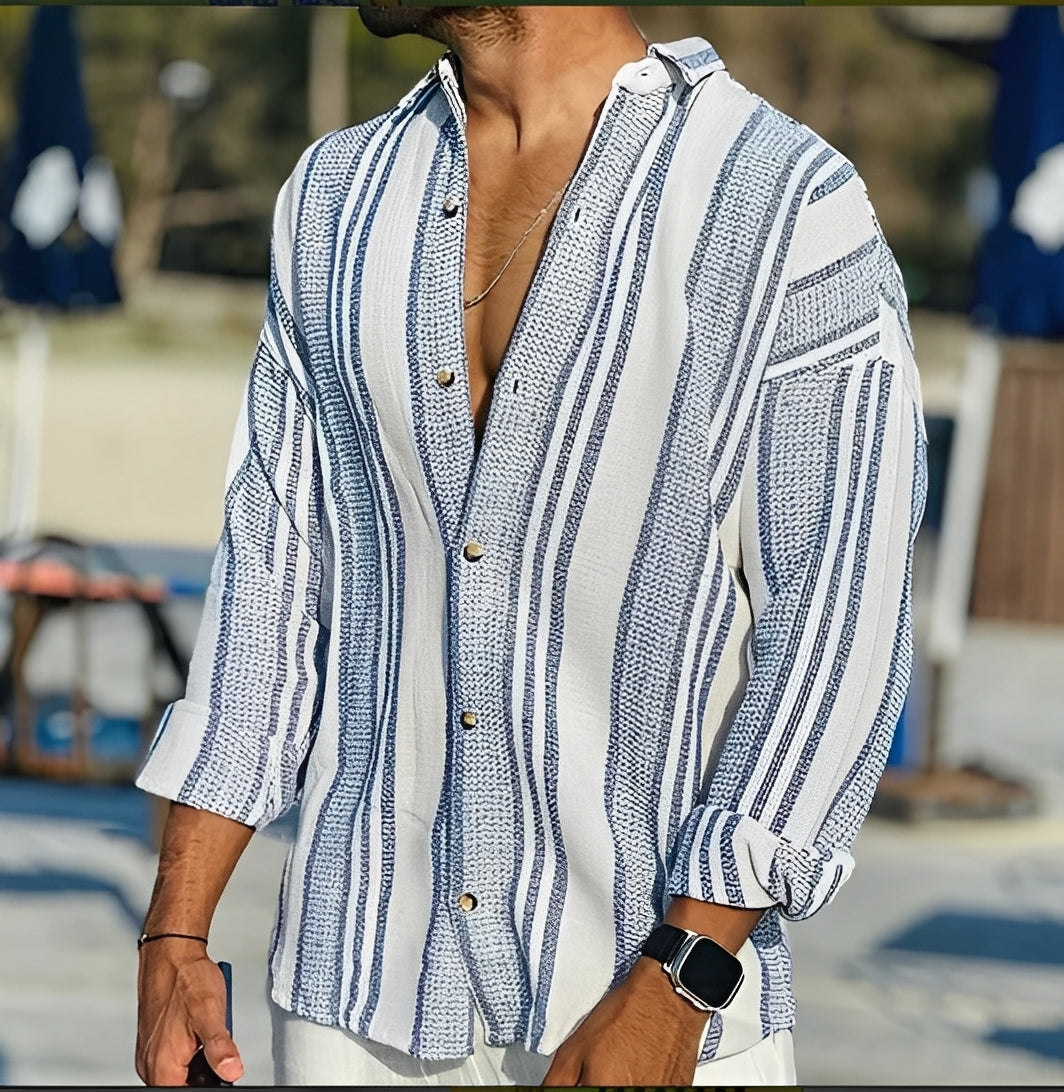 Rocco - Camisa a rayas casual para hombres