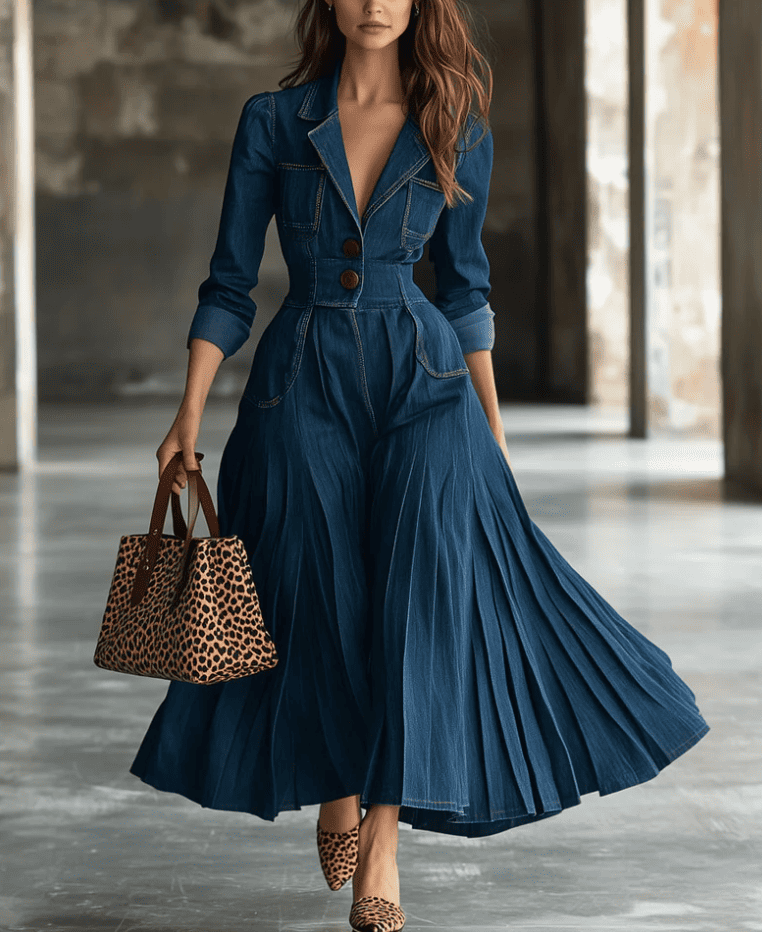 Vestido Gloria - denim azul