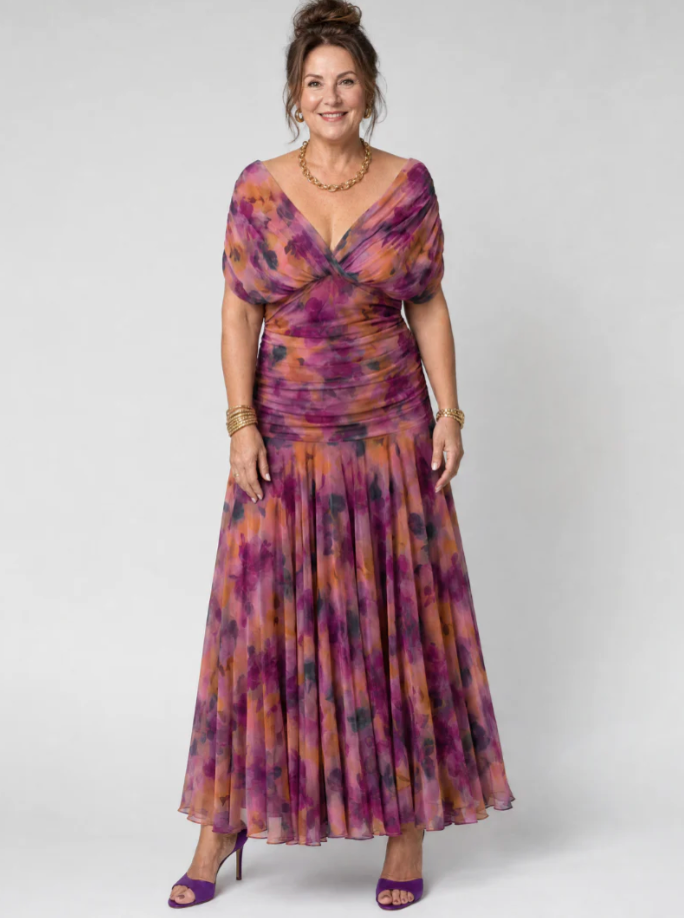 Malvina - Vestido de gasa elegante para eventos