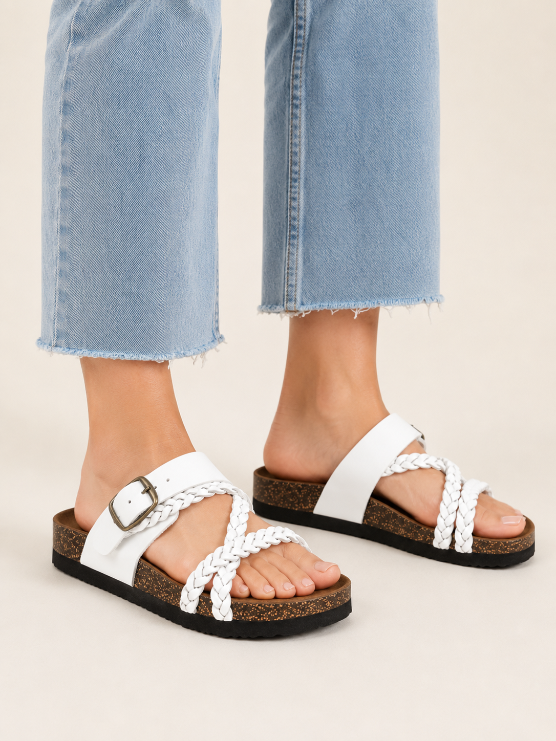 Sandalias planas trenzadas hebilla ajustable - Hayle