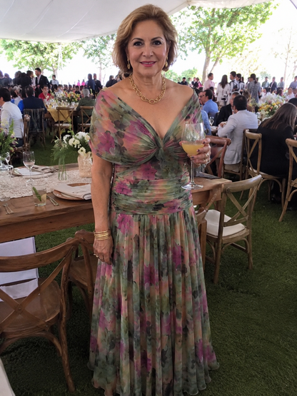 Malvina - Vestido de gasa elegante para eventos