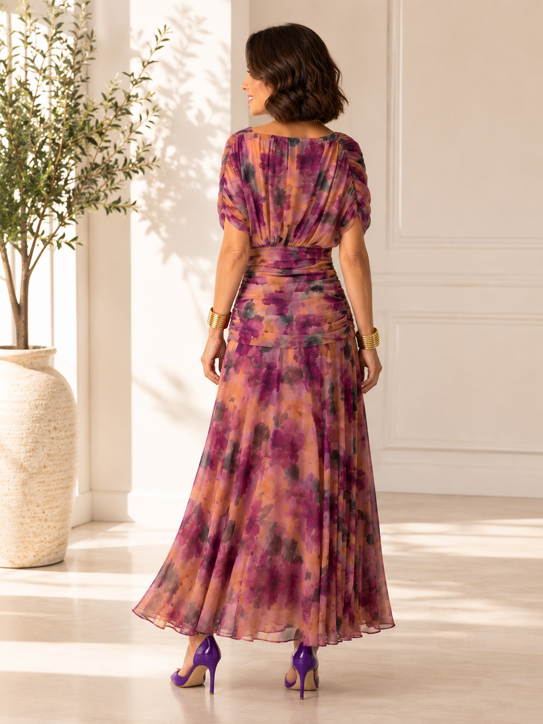 Malvina - Vestido de gasa elegante para eventos