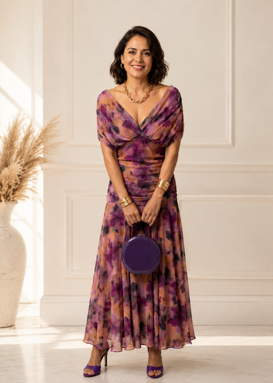 Malvina - Vestido de gasa elegante para eventos