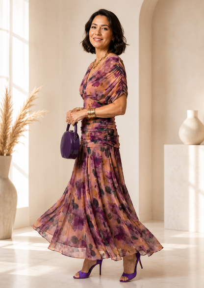 Malvina - Vestido de gasa elegante para eventos