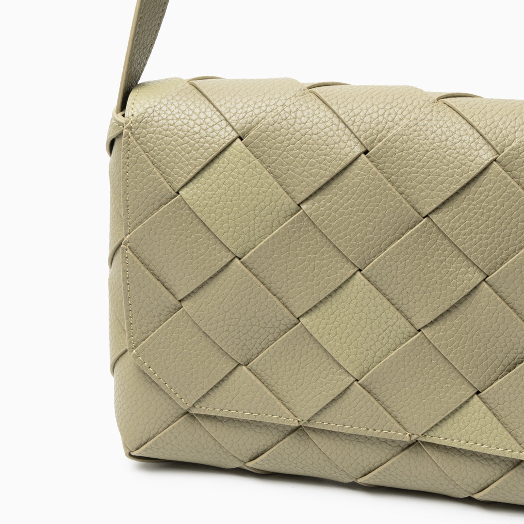 Aria Bolso Cruzado de Cuero Trenzado