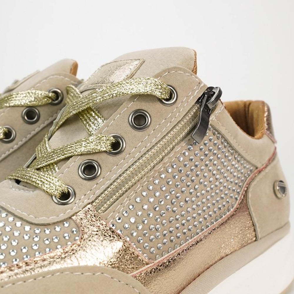 Prisella | Zapatillas modernas de mujer con cordones | Cuña