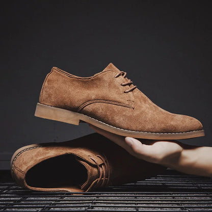 Niels | Elegantes y versátiles zapatos de gamuza con cordones