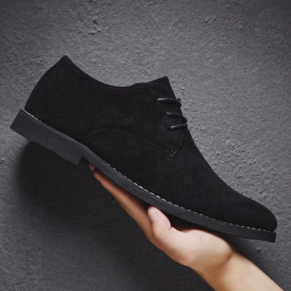 Niels | Elegantes y versátiles zapatos de gamuza con cordones