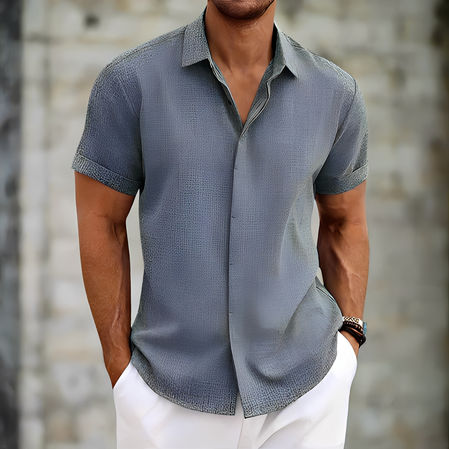 Lance - Camisa informal de verano para hombre