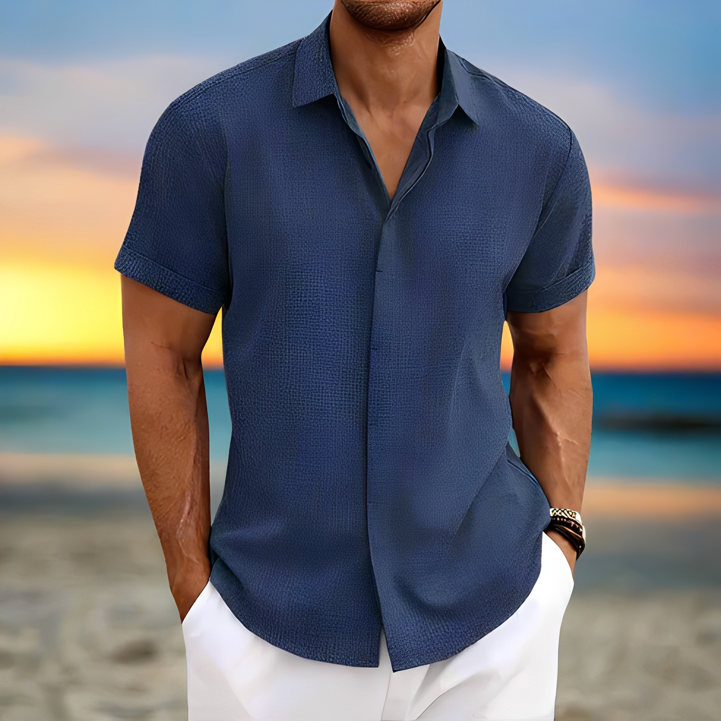 Lance - Camisa informal de verano para hombre