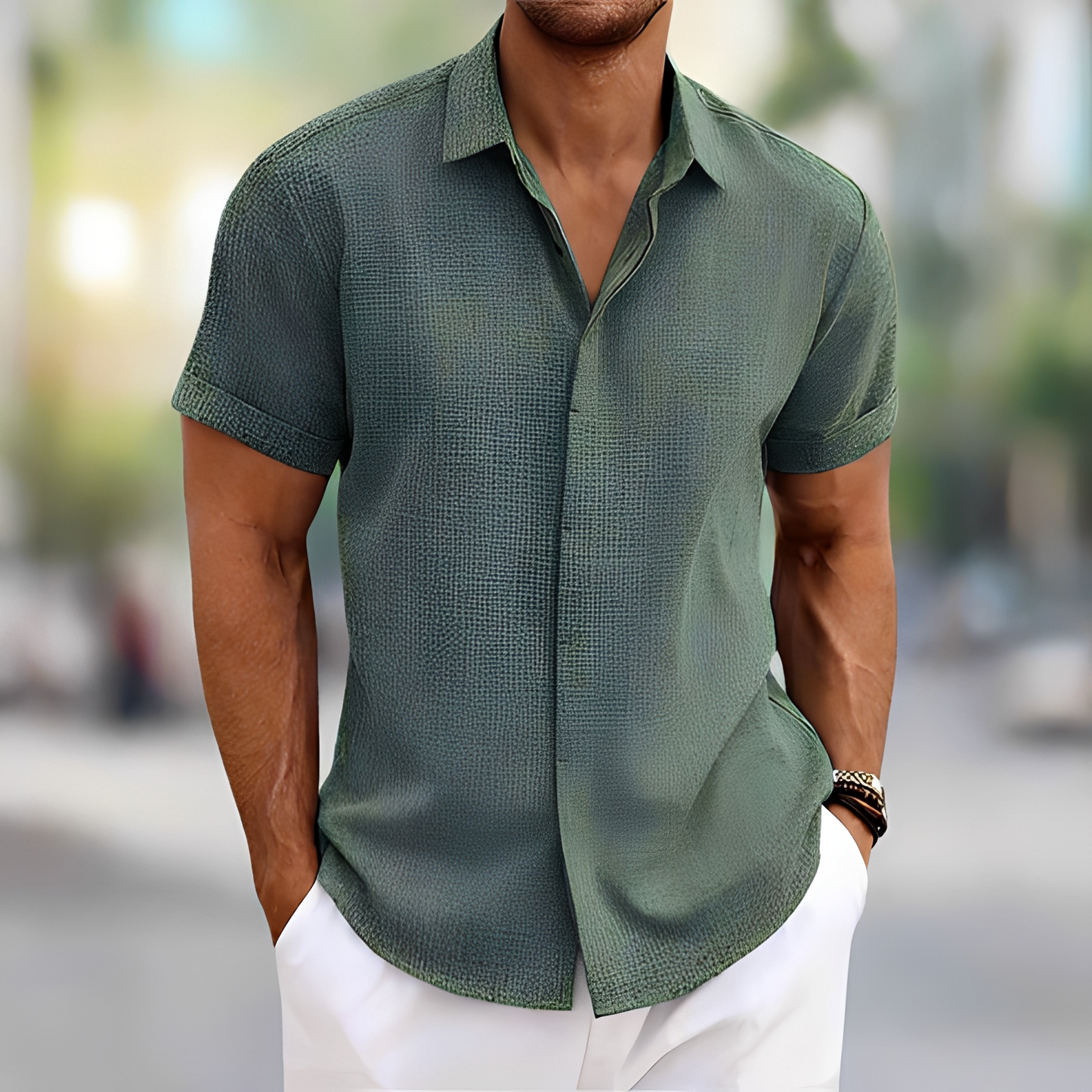 Lance - Camisa informal de verano para hombre