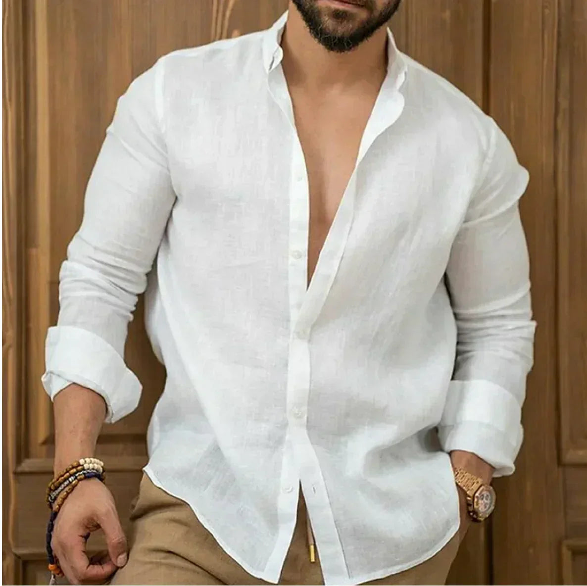 Ronnie – Camisa de Lino Aireada
