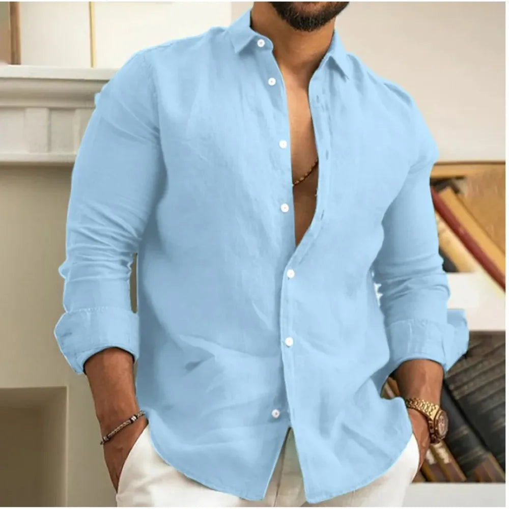 Ronnie – Camisa de Lino Aireada