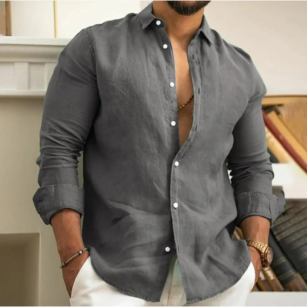 Ronnie – Camisa de Lino Aireada