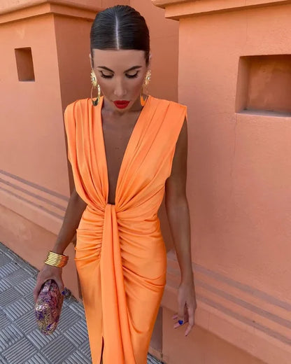 Maya™ vestido de fiesta plunge