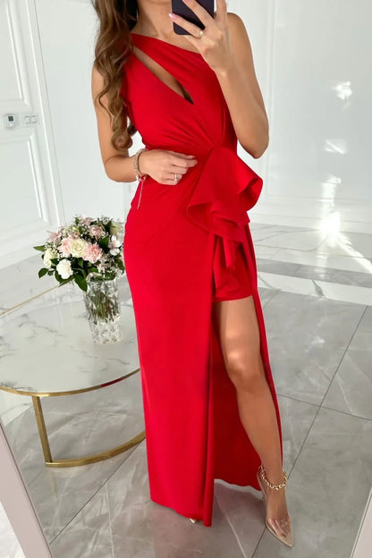 Vestido Caterine - Elegante con Corte Asimétrico